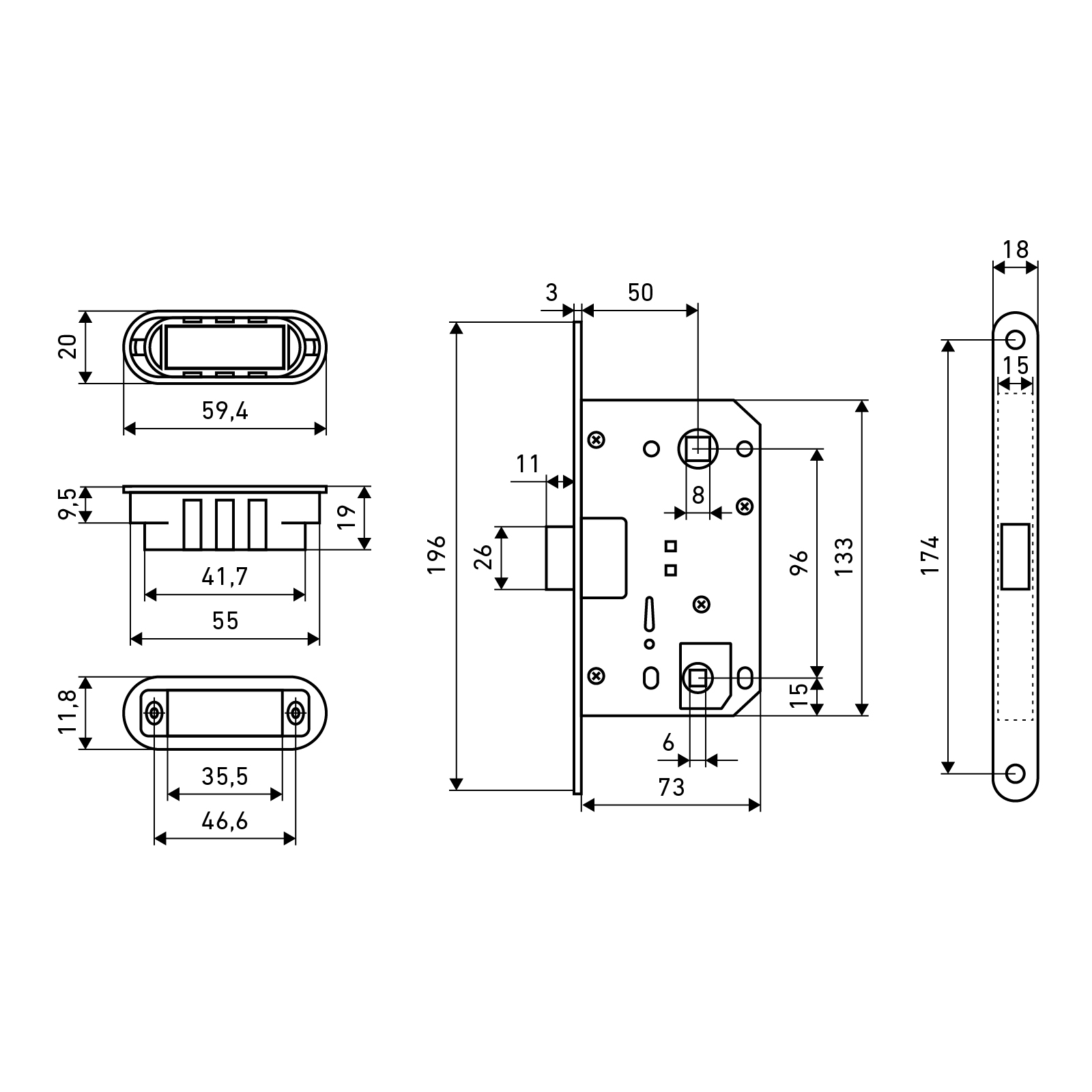АЛЛЮР АРТ 5300-MC-WC W матовый белый с фиксатором МАГНИТНАЯ Защёлка (40)