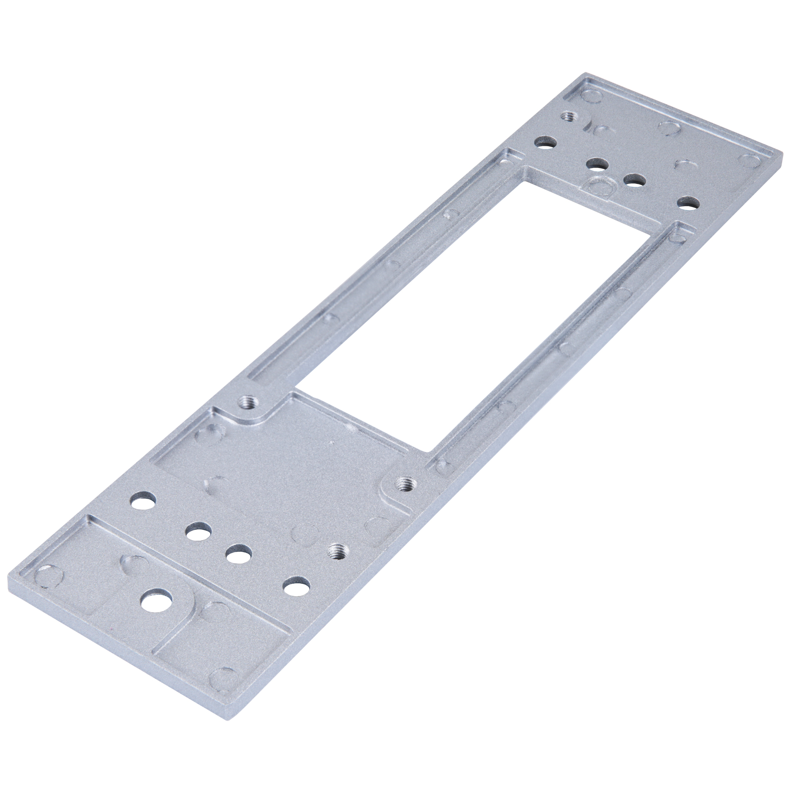 БУЛАТ Монтажная пластина МП-01(135х25х44) серебро для доводчика ДД812/5, ДД802/5 (100)