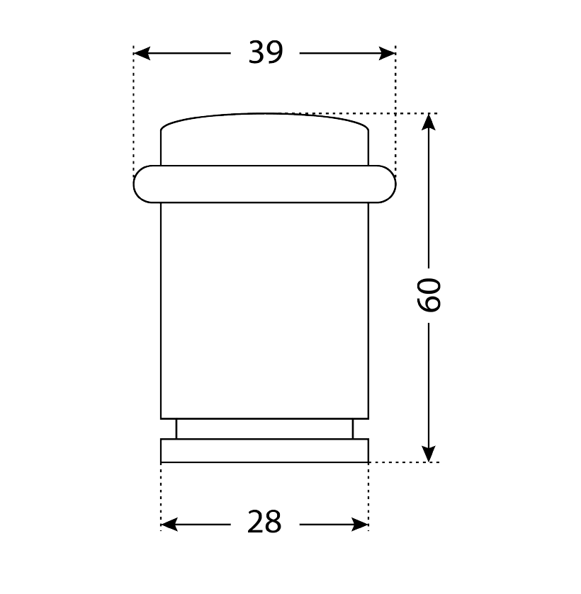 СТАНДАРТ 588А-1 GP золото ЕВРОПАКЕТ ограничитель дверной цилиндр (320,40)