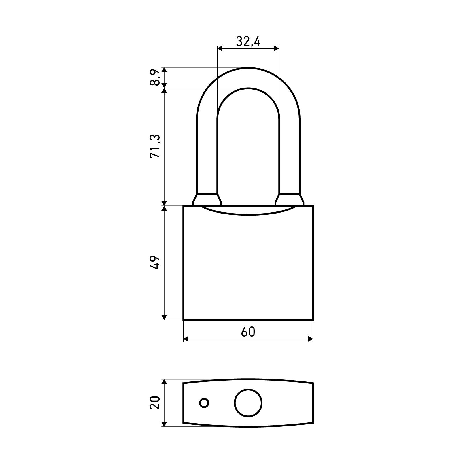 АЛЛЮР ВС1Ч-360Д дл.дужка d9мм 5кл. Замок навесной (36,6!!!)