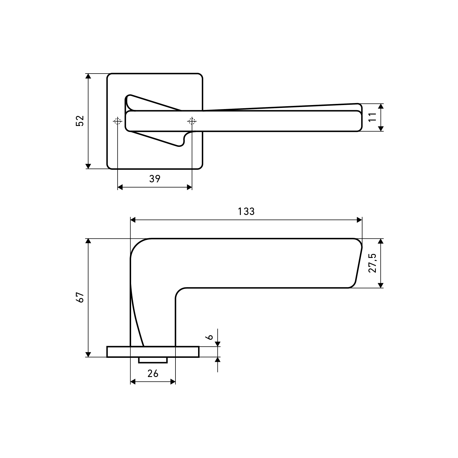 АЛЛЮР АРТ "УИТНИ" BL (82150) матовый черный Комплект ручек (20)