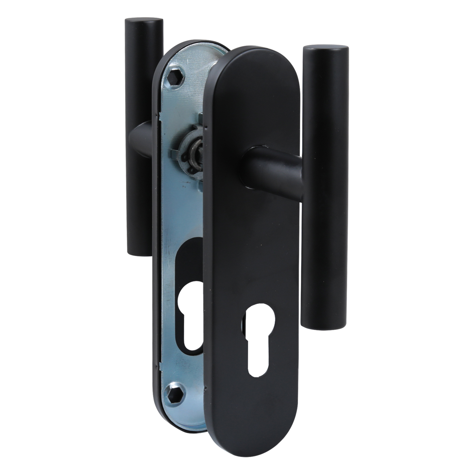 БУЛАТ РФ 72.45.11.02НС черный INOX 201 нерж сталь для ОТКАТНЫХ ВОРОТ. Ручка на планке (24)