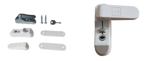 ЛДМ LFS-C2 трос. 9016(02)  белый Детский блокирующий на окна Замок блокиратор (100,20) 