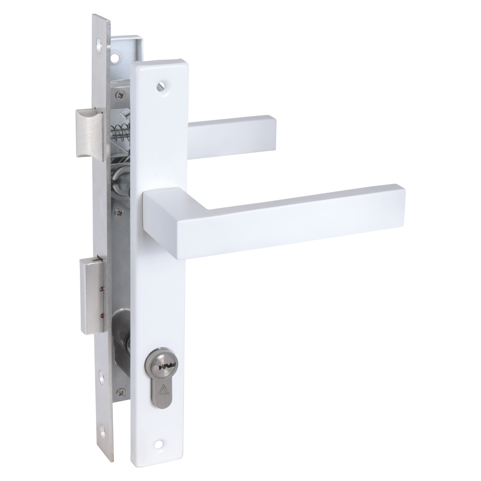 СТАНДАРТ 8520.01.9016 белый, ключ-ключ  Замок врезной с/руч  (20)