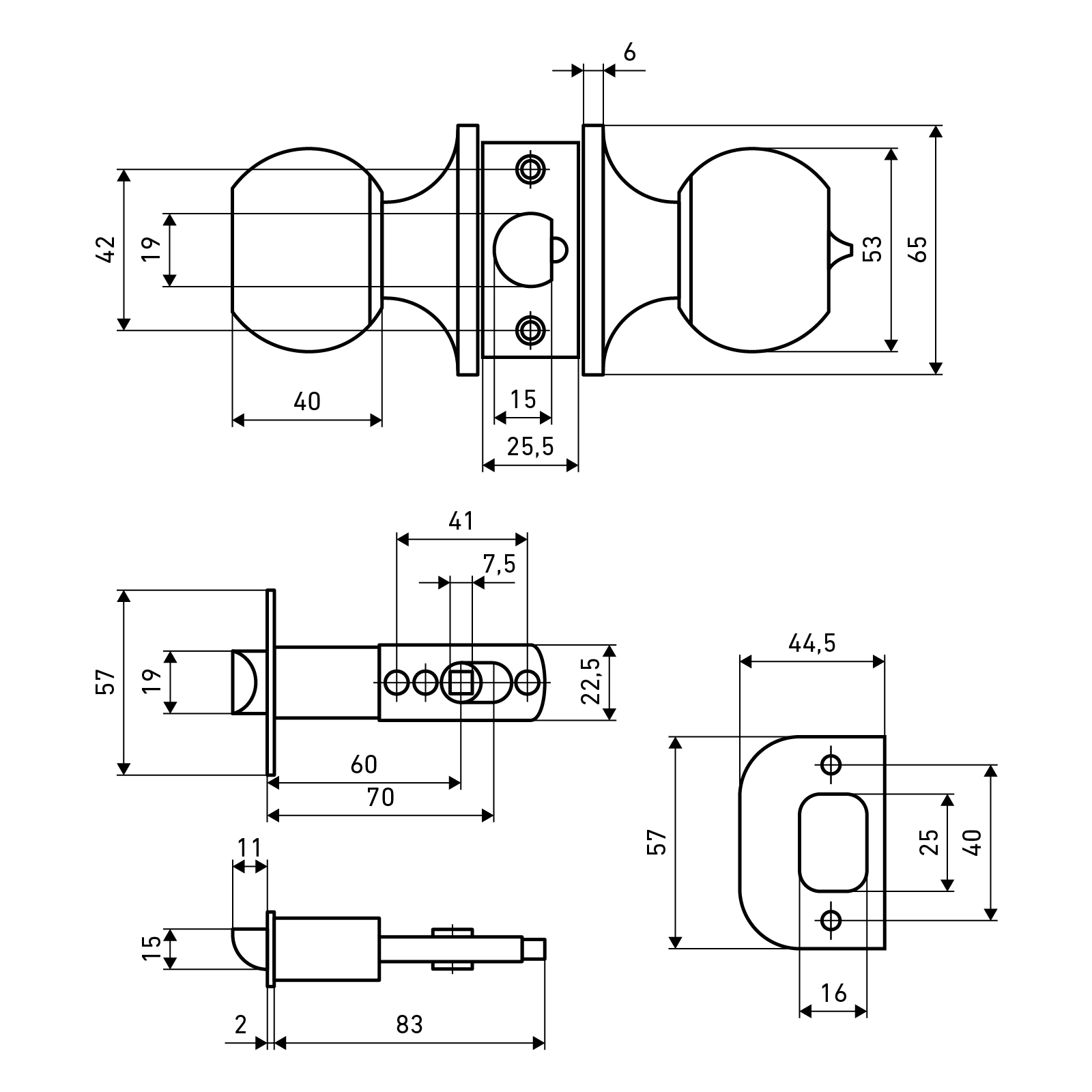 АЛЛЮР 5560 CP хром кл/фикс Защёлка (30)