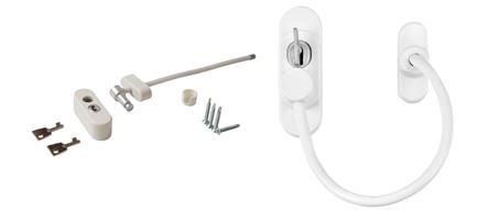 ЛДМ LFS-C2 трос. 9016(02)  белый Детский блокирующий на окна Замок блокиратор (100,20) 