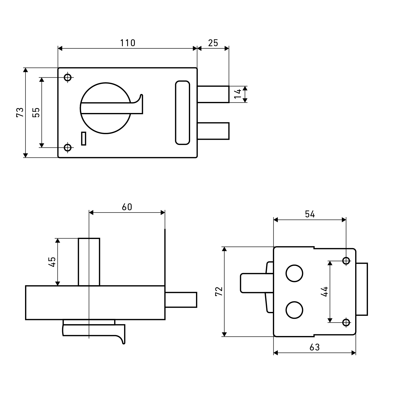АЛЛЮР ЗН1-М1 Замок накладной (20)