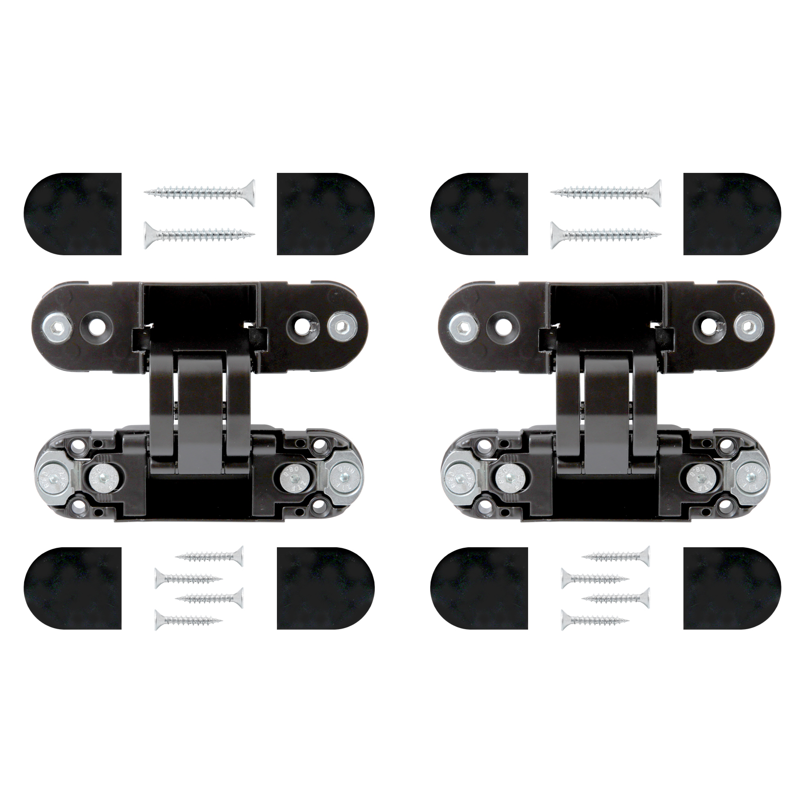 АЛЛЮР АРТ 110*30 3D матовый черный RAL 9005 ЦЕНА ЗА 2 шт.Петля дверная скрытая (16)