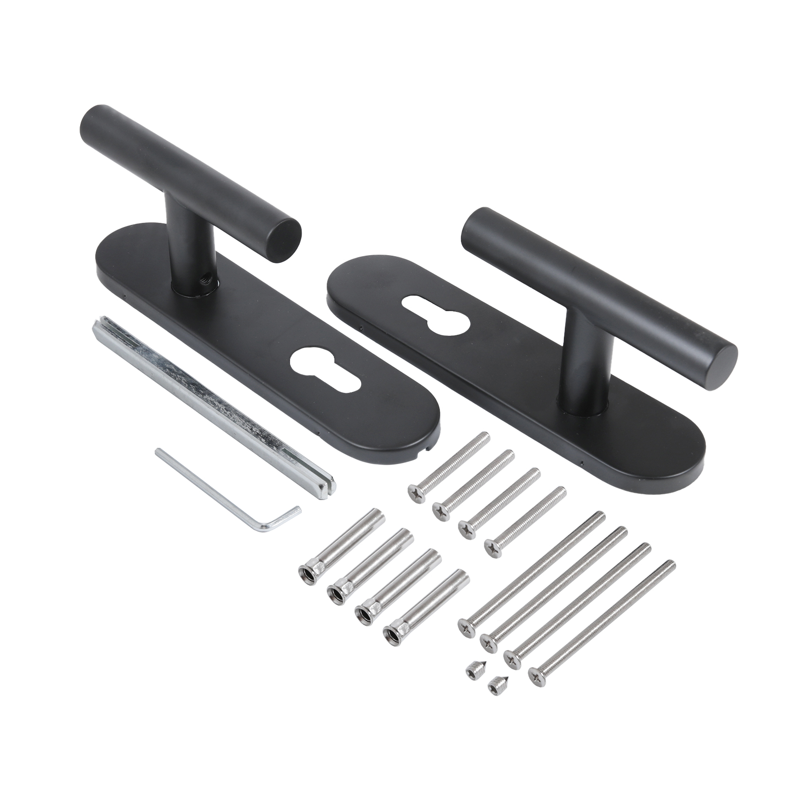 БУЛАТ РФ 72.45.11.02НС черный INOX 201 нерж сталь для ОТКАТНЫХ ВОРОТ. Ручка на планке (24)