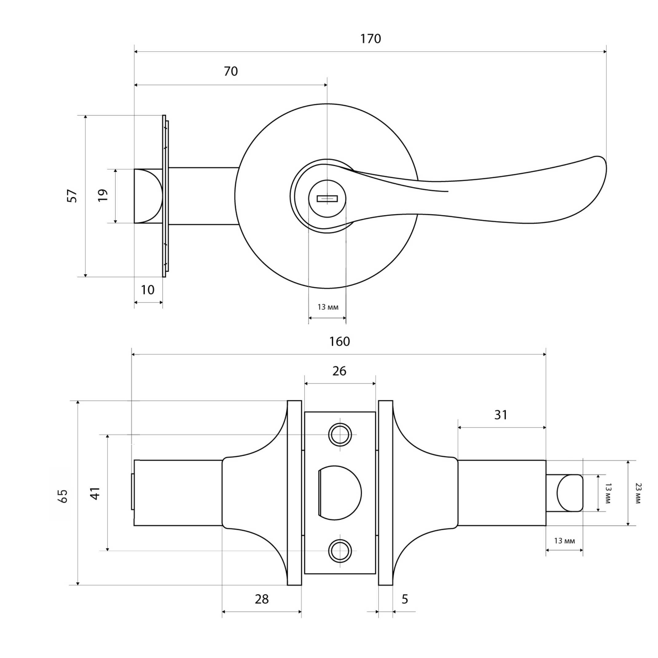 СТАНДАРТ 8531 BK PB золото фикс Защёлка НОВИНКА (20)