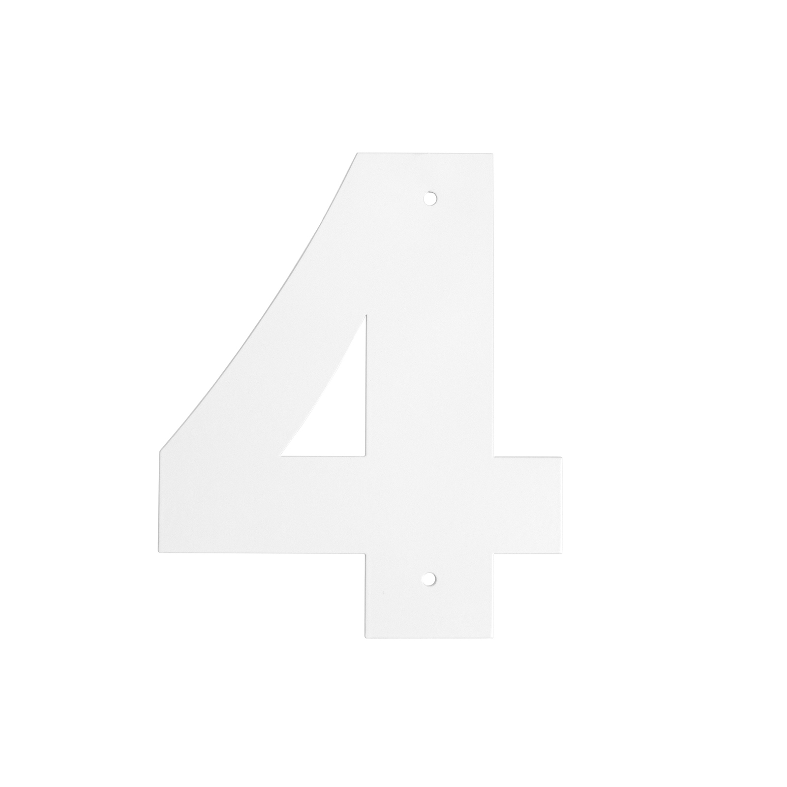 Цифра дверная Пермь "4" белая 60 мм 