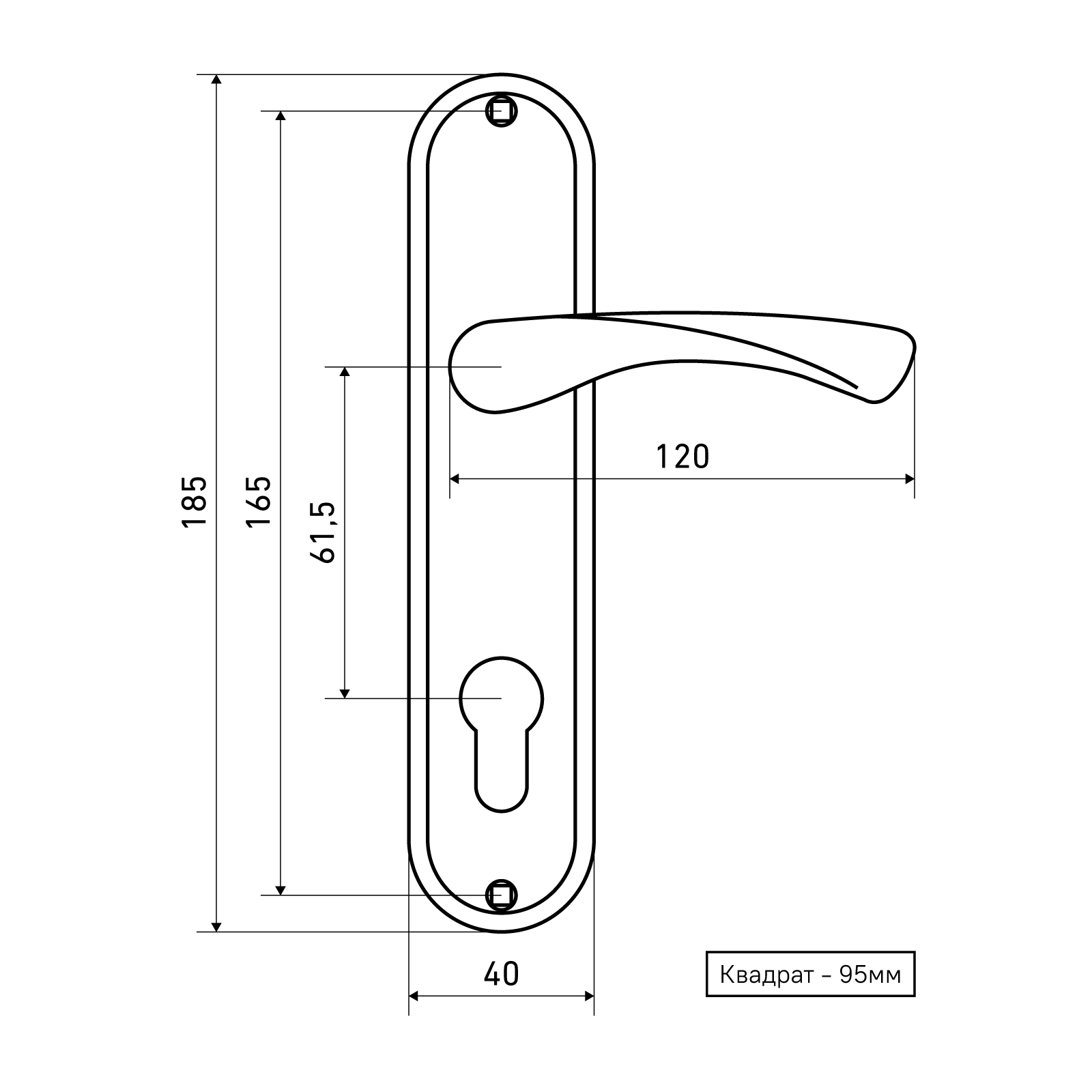 АЛЛЮР 103-1 61,5 мм AB ст.бронза Комплект ручек (20)