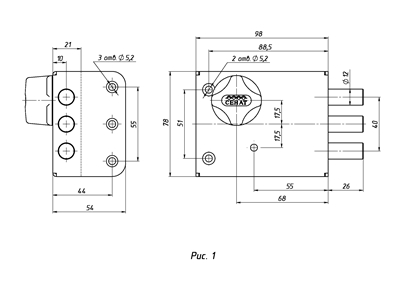 Сенат ЗНС-10-3 5кл 494 Замок накладной (10)