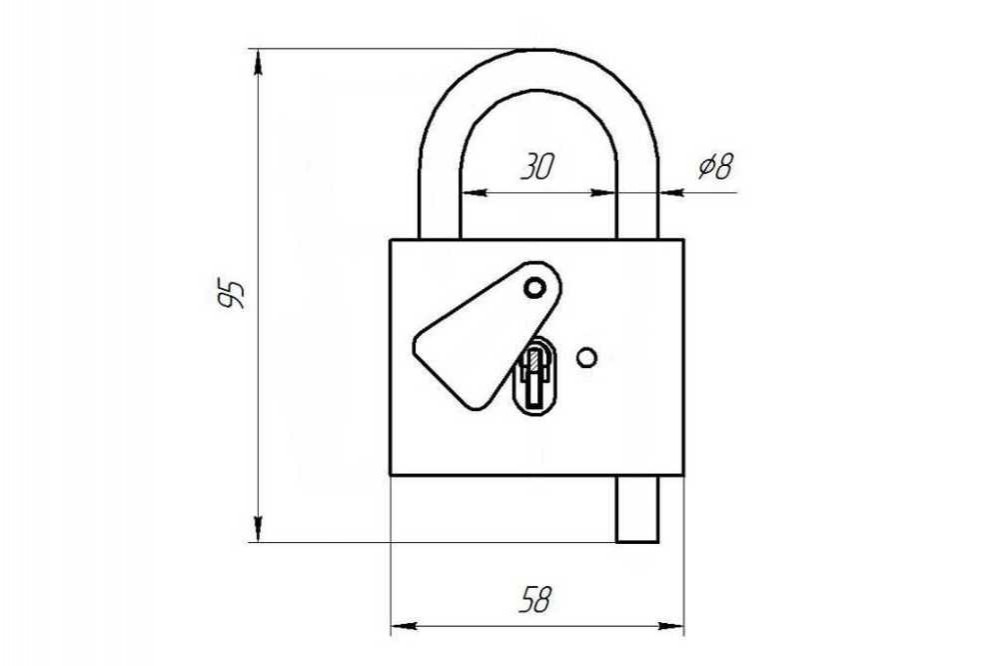 Д-град Зенит ВС-5 контр d8мм Замок навесной (100)