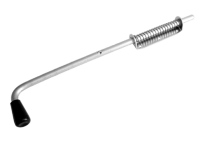 Засов Домарт с пружиной ЗСП-600 мод.5 черный d-16мм (5)