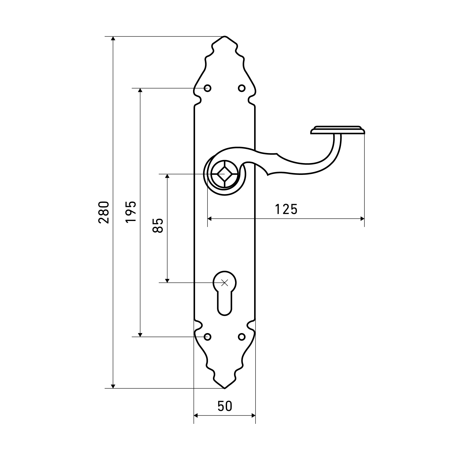 АЛЛЮР РН-57Z 85 мм BL матовый черный Комплект ручек (15)