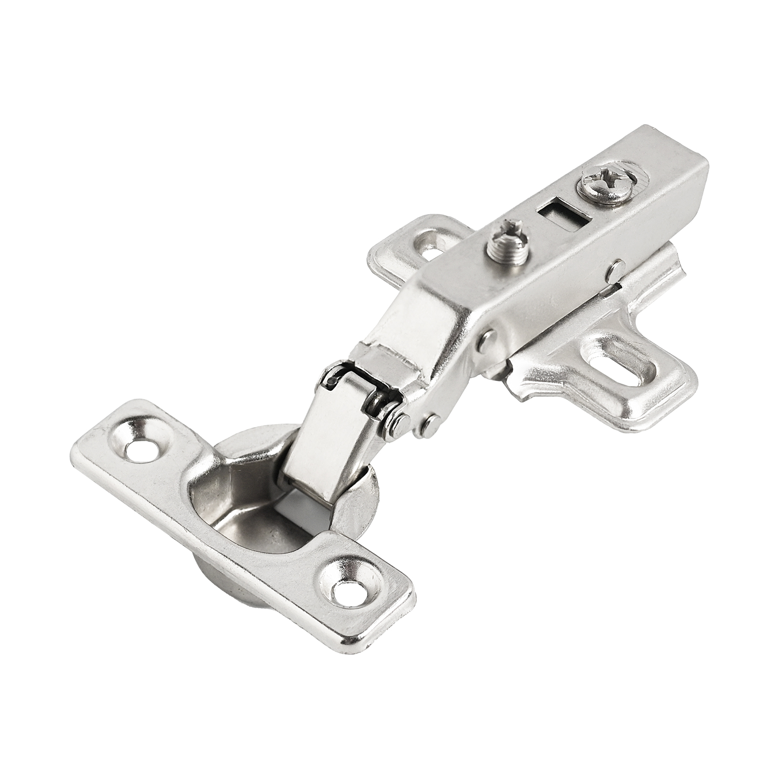 StahlBuro D26 Clip-on (Клип-Он) 2 шт., хром. Мини петля мебельная полунакладная с доводчиком (50)