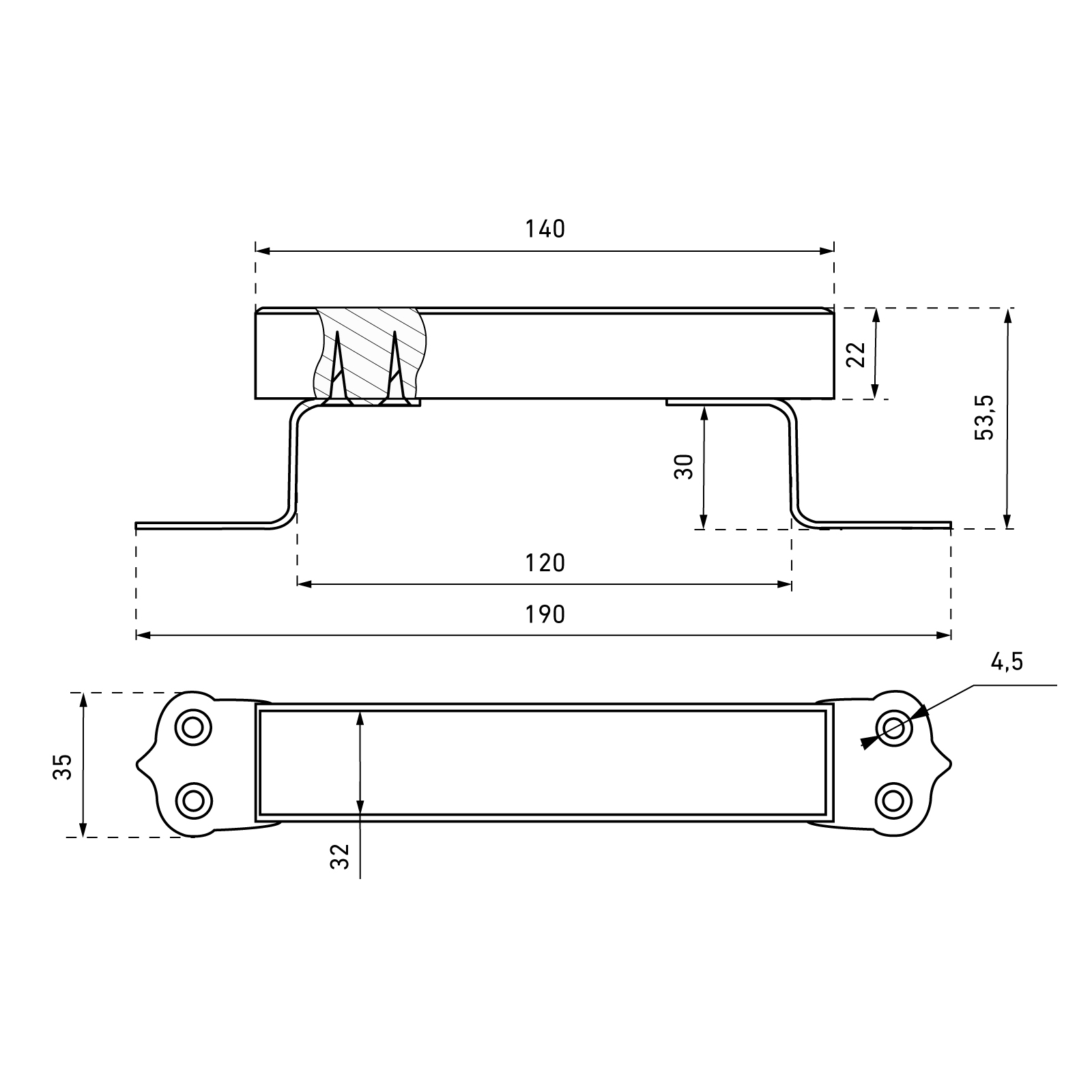 Киров Секрет РСД-100 св.дерево Ручка-скоба (130)