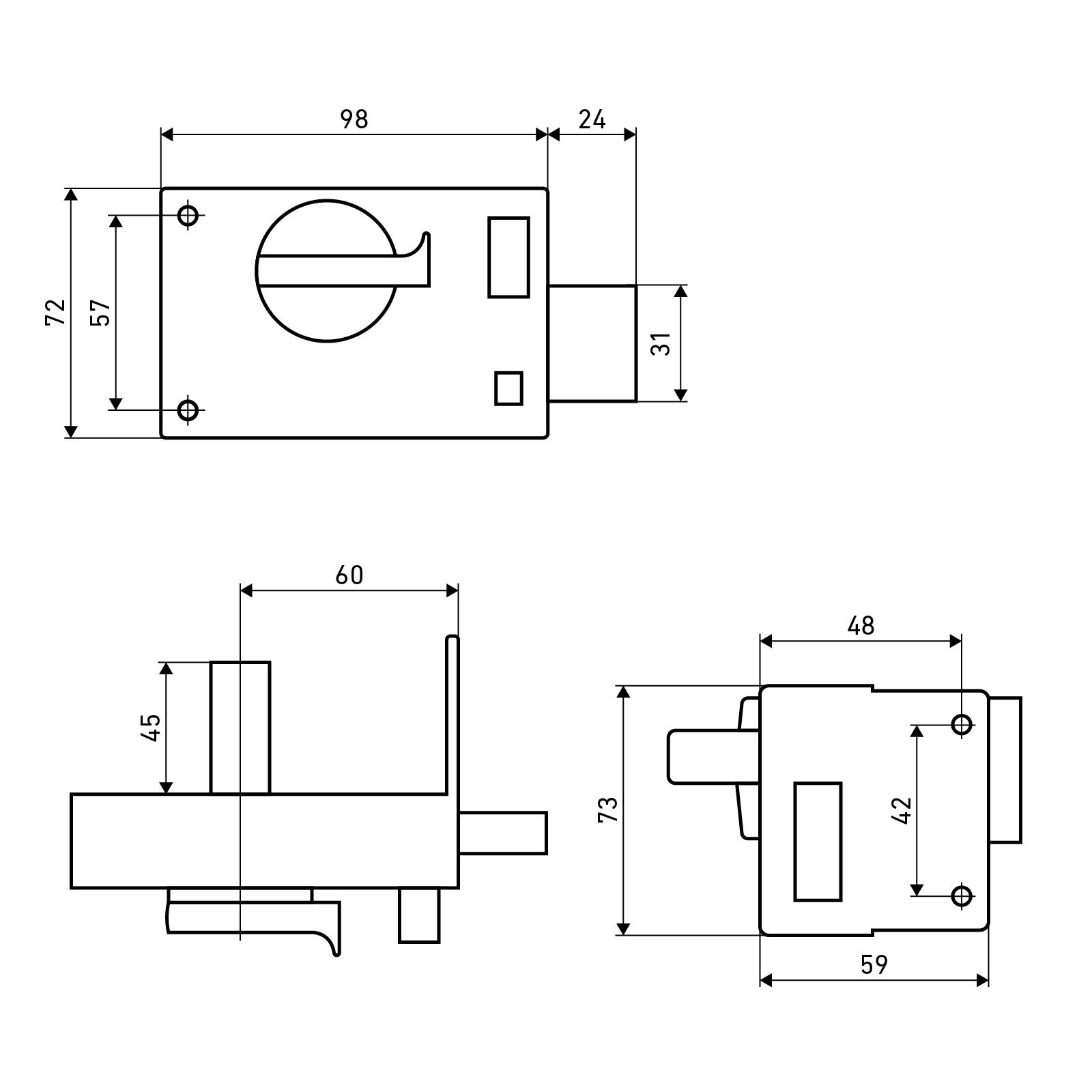 АЛЛЮР ЗН1-АС Замок накладной (20)
