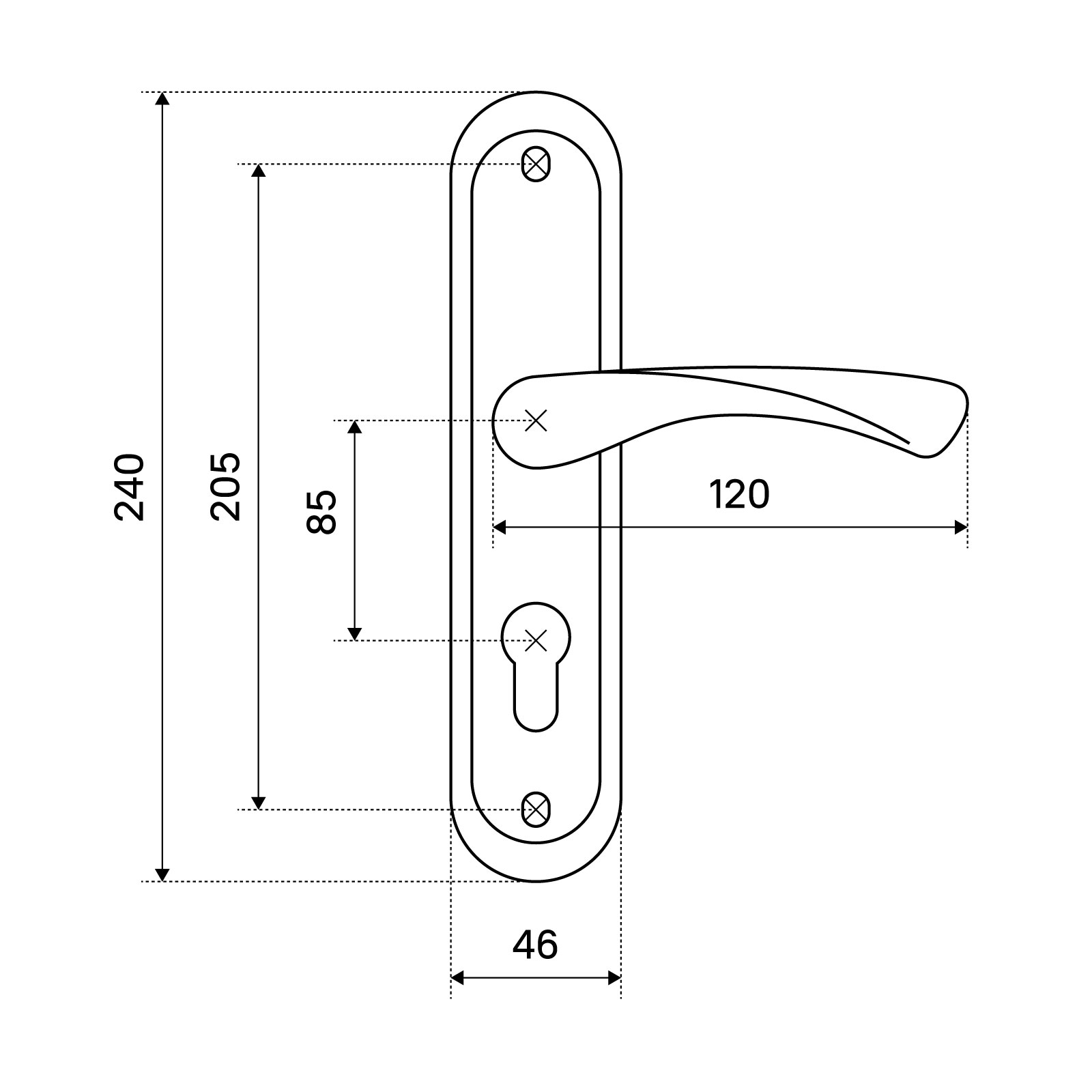 АЛЛЮР 103-1 85 мм CP хром Комплект ручек (20)