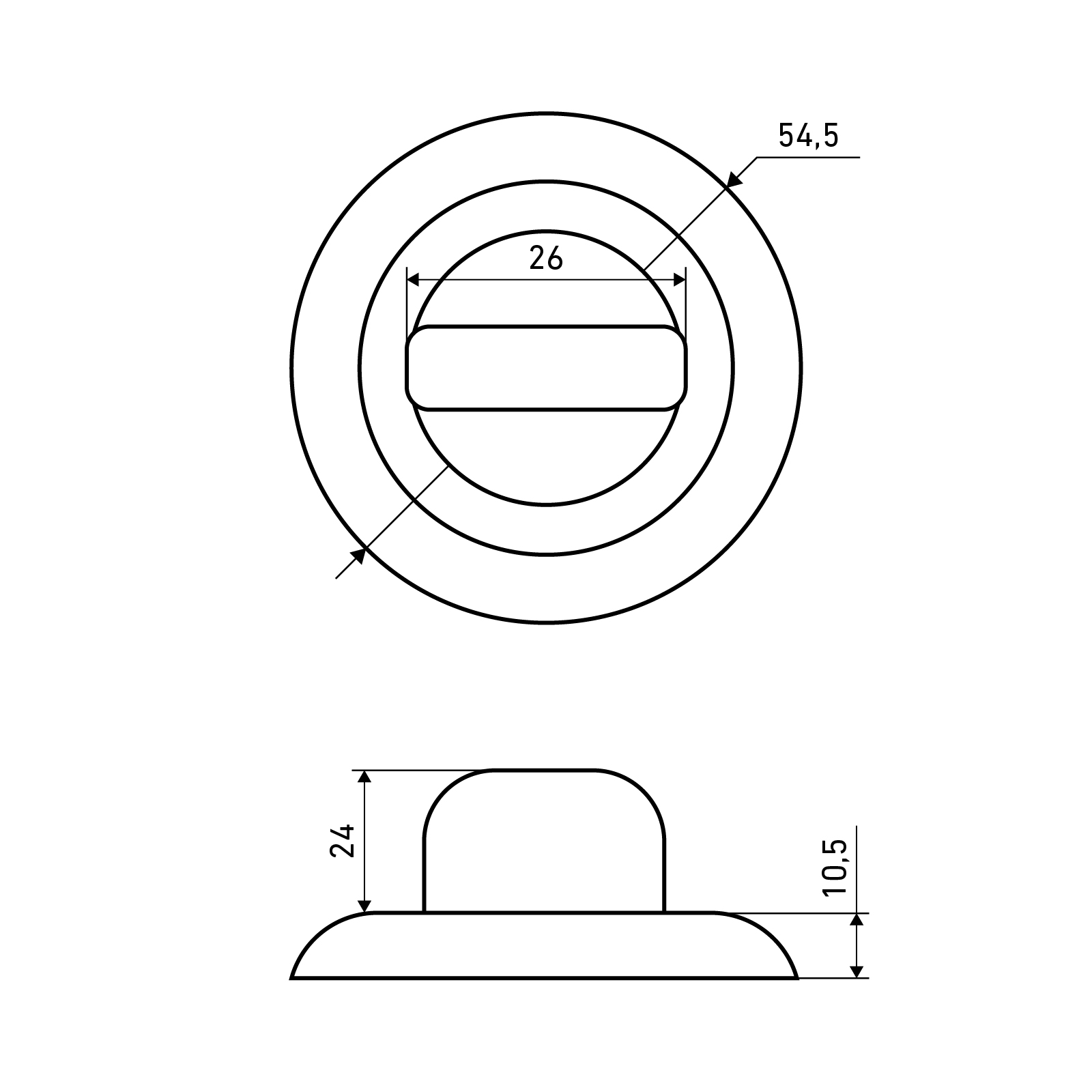 Сантехническая завертка к ручкам АЛЛЮР АРТ BK-R1 AB(3102) ст.бронза (100,10)