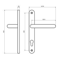 БУЛАТ РФ 85.30.09НС AISI 304 INOX нержавеющая сталь д/узкопроф.замков Ручка на планке (24) БУЛАТ РФ 85.30.09НС AISI 304 INOX нержавеющая сталь д/узкопроф.замков Ручка на планке (24)
