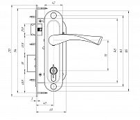 Д-град Зенит ЗВ7-70.4 серебро Замок врезной с/руч (15) Д-град Зенит ЗВ7-70.4 серебро Замок врезной с/руч (15)