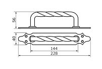 Домарт мод.4 (225мм) черная Ручка-скоба декоративная (10) Домарт мод.4 (225мм) черная Ручка-скоба декоративная (10)