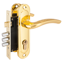 Апекс 1027/60-G/GM золото/мат.золото м/о 61,5 Замок врезной с/руч (20)