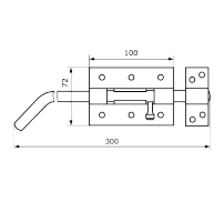 Засов Домарт гаражный ЗГ-300 медь антик. d-13мм (10) Засов Домарт гаражный ЗГ-300 медь антик. d-13мм (10)