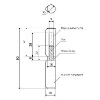 АЛЛЮР 16х80 с/подш капл. шарнир-петля под сварку (120,12)