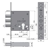 Крит ЗВЦ-А1-Хп б/о, без ЦМ арт.03004 Замок врезной (10)