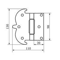 Домарт Петля фигурная 130*110 черн. (30)