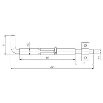 Засов Киров Секрет ЗД-08 под сварку 180мм (20)