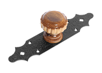 Домарт Ручка-кноб на планке декоративная СУЗДАЛЬ черная(10)