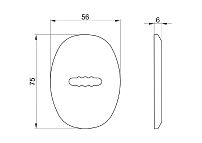 Накладка для сув.мех. НК8-020.У2  хром 70191 (40) 
