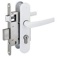 Птимаш ЗВ4-3.08 белый СТЯЖКИ Замок врезной с/руч (10) Птимаш ЗВ4-3.08 белый СТЯЖКИ Замок врезной с/руч (10)