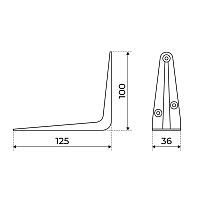 Уголок д/полок StahlBuro 125*100 Коричневый (RAL8017) (288,24) Уголок д/полок StahlBuro 125*100 Коричневый (RAL8017) (288,24)