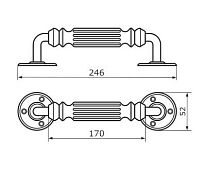 Домарт  мод.9 (250мм) черная Ручка-скоба декоративная (10)