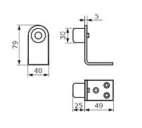 Домарт Стопор для входных дверей 80 черный (30) Домарт Стопор для входных дверей 80 черный (30)