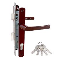 БУЛАТ ЗВ4-1.20.01.8017 коричневый МЦ МАХ 70мм перф.ключ/ключ. Замок для КАЛИТКИ врезной с ручкой