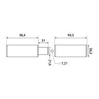 Киров Секрет ПГ-36 (36х200) шарнир-петля под сварку с шариком (8) 
