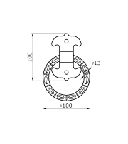 Домарт РК 100 мод.2 (черная) Ручка-кольцо (10) Домарт РК 100 мод.2 (черная) Ручка-кольцо (10)