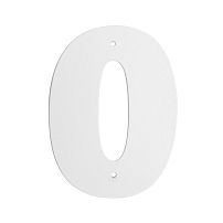 Цифра дверная Пермь "0" белая 100 мм Цифра дверная Пермь "0" белая 100 мм