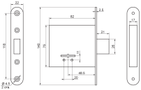 Рязань ЗВ 8-6/03 б/о 80500 Замок врезной б/руч (30)