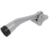 Фиксатор дверной АЛЛЮР КН-130 РУ (козья ножка) Серый (серебро) (RAL9006) (100,25)