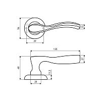АЛЛЮР АРТ "ШЭРОН" AS (17120) состаренное серебро С НАКЛАДКОЙ Комплект ручек (20)