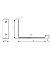 Домарт Кронштейн  LOFT 300 мод.2 черный (10)
