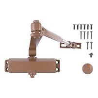 АЛЛЮР Доводчик дверной COMFORT(КОМФОРТ) ДД 132/2-3 A-С (до80 кг) коричн. RAL8024 морозостойкий (10)