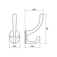 StahlBuro 603 CP хром ЕВРОПАКЕТ крючок-вешалка (360,60) StahlBuro 603 CP хром ЕВРОПАКЕТ крючок-вешалка (360,60)